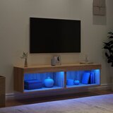 TV ormarići s LED svjetlima 2 kom boja hrasta 60x30x30 cm | shoptok.hr