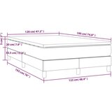  Krevet box spring s madracem bijeli 120x190 cm od umjetne kože | shoptok.hr