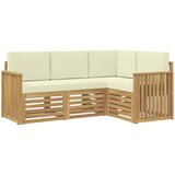  Setovi sofa 4 pcs Bijela i krem 187,5 x 128,5 x 73 cm Poliester | Eponuda.com