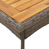 vidaXL Vrtni stol s pločom od drva bagrema sivi 80x80x75 cm poliratan | shoptok.hr