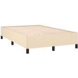 Box spring postelja z vzmetnico LED krem 120x190 cm blago | Shoptok.si