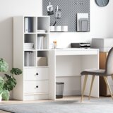 vidaXL Radni Stol s Pohranom Bijelo Konstruirano Drvo | shoptok.hr