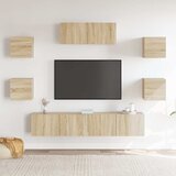  7-dijelni set TV ormarića boja hrasta sonome konstruirano drvo | shoptok.hr