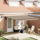  Skrovita tenda S LED lampica Bež 400 ×350 cm tkanina | shoptok.hr
