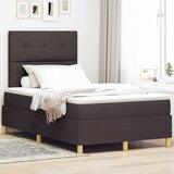  LED Box Spring Krevet Tamno smeđa 120 x 190 cm tkanina | shoptok.hr