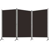 vidaXL Sobna pregrada s 3 panela smeđa 260 x 180 cm | shoptok.hr