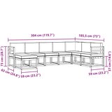  Set vanjskih sofa s jastukom 8 pcs Bijela i antracit | shoptok.hr