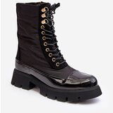 Boto Women's Insulated Work Boots Flat Heel Black Saranema | Shoptok.si