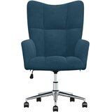  Stolica za opuštanje plava baršunasta | shoptok.hr
