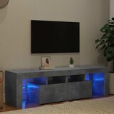 TV ormarić s LED svjetlima siva boja betona 140x36,5x40 cm | shoptok.hr