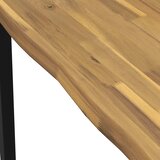  70 x 70 x 75 cm Čvrsto drvo akacije Bijela i crna Četvrtasti | shoptok.hr