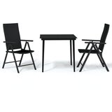  3-dijelni vrtni blagovaonski set crni | shoptok.hr