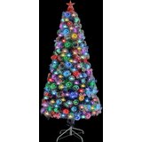 Umjetno božićno drvce bijelo-plavo 150 cm optička vlakna | shoptok.hr