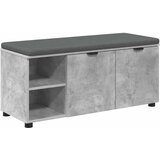  Klupa za hodnik s jastukom Betonsko Siva 100 x 38 x 46 cm | shoptok.hr
