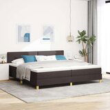  Vzmetnica s Škatlico & LED Rjava 200x200 cm Tkanina, (22083367) | Shoptok.si