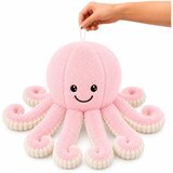  Plišana igračka hobotnica s elastičnim pipcima, ružičasta, 50 cm | shoptok.hr