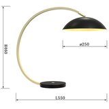 Wofi 8001-104- LED Dodirna prigušiva lampa ROSCOFF LED/10,5W/230V crna/zlatna | Eponuda.com