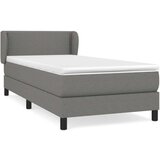 S oprugama i madracem tamnosivi 90x200 cm od tkanine | shoptok.hr