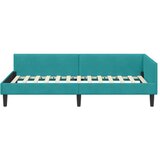  Kutni okvir kreveta s uzglavljem Tirkizna 90 cm x 190 cm Baršun | Eponuda.ba