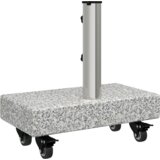  Stalak za suncobran s kotačima za Ø38/48mm stupove Sivi Granit 25 kg Pravokutni | shoptok.hr