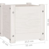 vidaXL Vrtna sadilica bijela 31 x 31 x 31 cm od masivne borovine | shoptok.hr