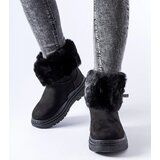 Gemre Black insulated snow boots with a zipper Vilpian | ePonuda.com