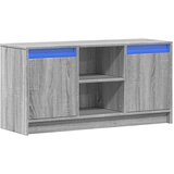  TV ormarić s LED svjetlima boja hrasta 100x34x50 cm drveni Siva | shoptok.hr