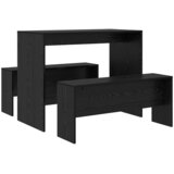  Blagovaonski set 2 pcs Crni hrast Konstruirano drvo | shoptok.hr