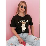 DStreet T-shirt damski z misiem MISTREET czarny | shoptok.hr