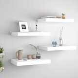  Plutajuće zidne police 4 kom bijele 40 x 23 x 3,8 cm MDF | shoptok.hr