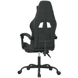  Igraća stolica od umjetne kože s osloncem za noge Crna | shoptok.hr