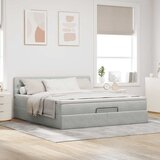  Otomanski krevet s madracem i LED 160x200 cm baršunasti | shoptok.hr