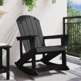  Adirondack ljuljačka stolica Crna 73.5x92x90 cm HDPE | shoptok.hr