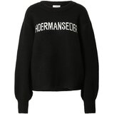 Hoermanseder x About You Pulover 'Carolin' črna / bela | Shoptok.si