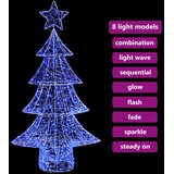  Božićno drvce s 160 LED svjetlima Plava 150 cm Akril | shoptok.hr