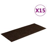  Prostirke za stepenice samoljepljive 15 kom 60x25 cm smeđe pravokutne | shoptok.hr