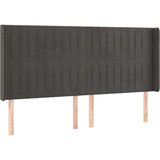  Box spring postelja z vzmetnico LED temno siva 200x200 cm žamet, (20724264) | Shoptok.si