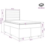  Boxspring krevet s madracem Krem 120 x 200 cm Tkanina - Krem 120 x 200 cm Dizajn linija | shoptok.hr