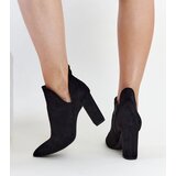 Gemre Black asymmetrical block heel ankle boots Taylana | shoptok.hr