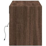 vidaXL Stenska TV omarica z LED lučkami rjavi hrast 140x31x38 cm | Shoptok.si