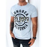 DStreet T-shirt męski z nadrukiem jasnoszary | shoptok.hr