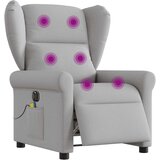 vidaXL Električni masažni naslanjač sivo blago | Shoptok.si
