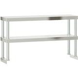 vidaXL Kuhinjska delovna miza s polico 110x30x150 cm nerjaveče jeklo | Shoptok.si