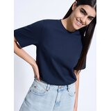 Reserved Bluza od mješavine viskoze - mornarsko plava | shoptok.hr