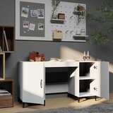 Radni stol bijeli 140 x 50 x 75 cm od konstruiranog drva Bijela | Shoptok.si