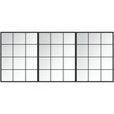 Maison Chic 3 kosi stenskega ogledala - kozmetično ogledalo črno 80x60 cm kovinsko, (21697787) | Shoptok.si