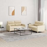  2-dijelni set sofa s jastucima krem od tkanine | shoptok.hr