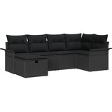  Sjedeća garnitura za vrt 6 kom. Poli ratan Siva 242,5 x 132,5 x 85 cm | Shoptok.si