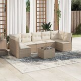 Maison Chic Seti vrtnega pohištva - Vrtna garnitura - Vrtni pohištvo set 8-delna z blazinami bež poli ratan, (21802683) | Shoptok.si
