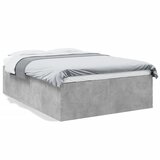  Okvir kreveta boja betona 120x190 cm od konstruiranog drva | shoptok.hr